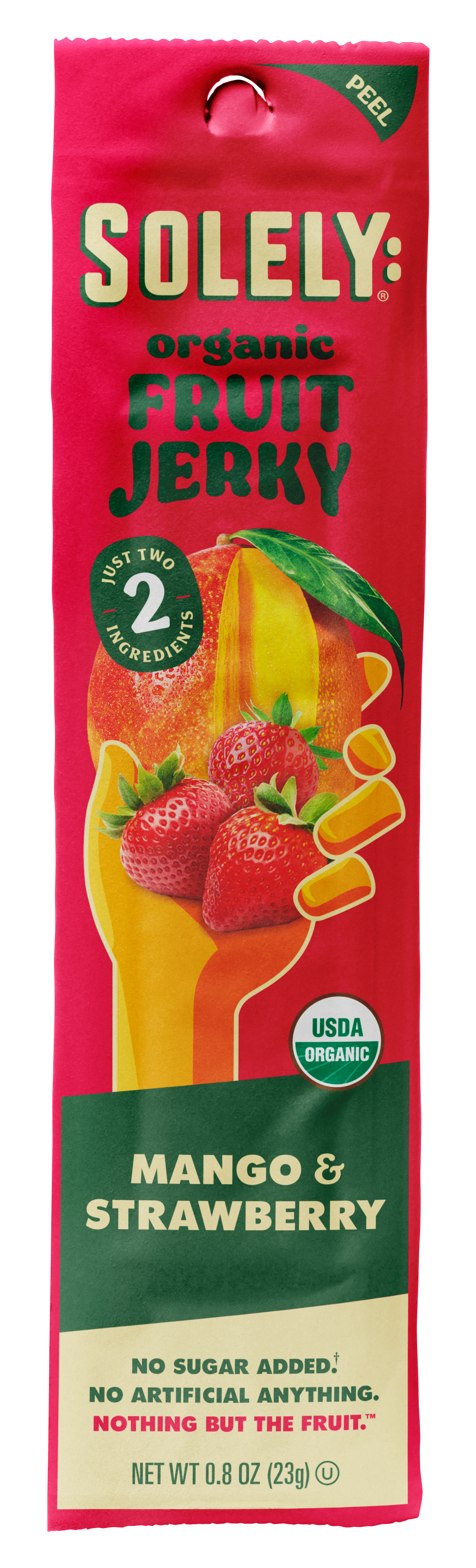 Solely Launches Mango Strawberry Fruit Jerky at Whole Foods